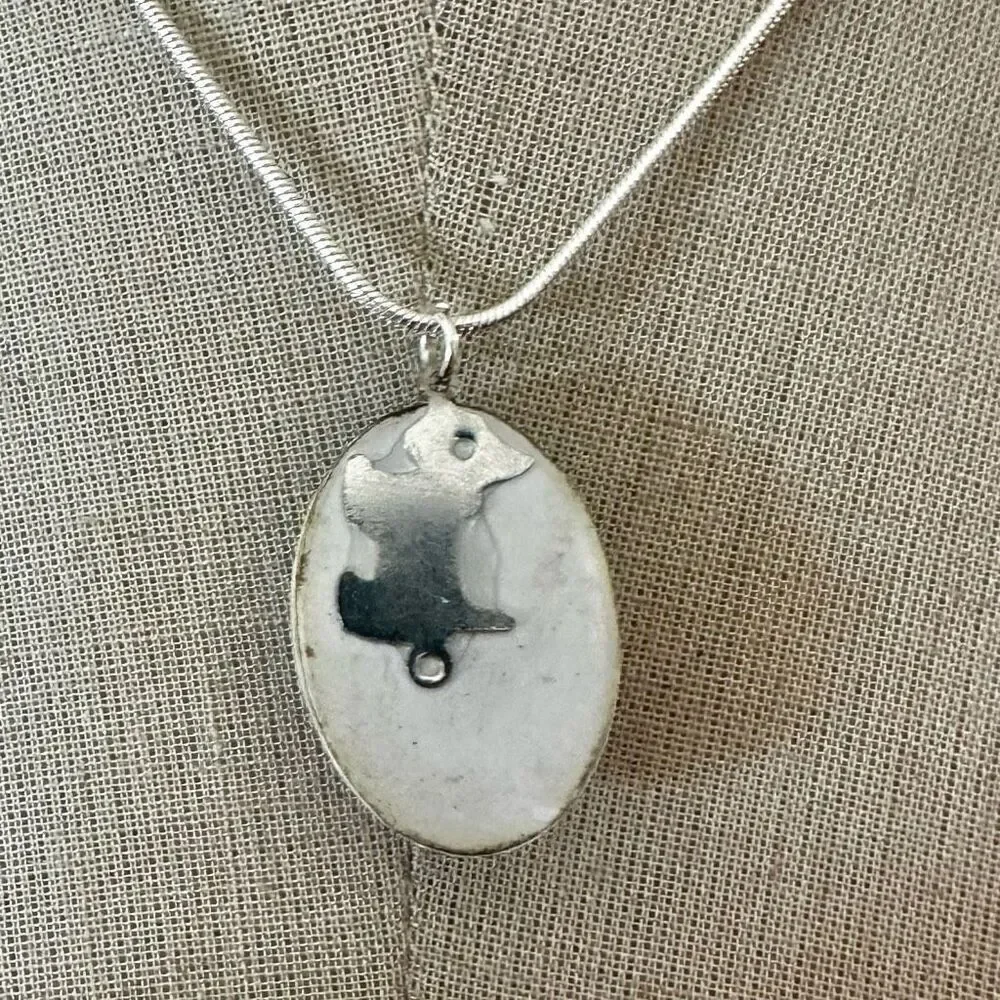 Colorful Tile Mosaic Pendant Necklace shown reasonable